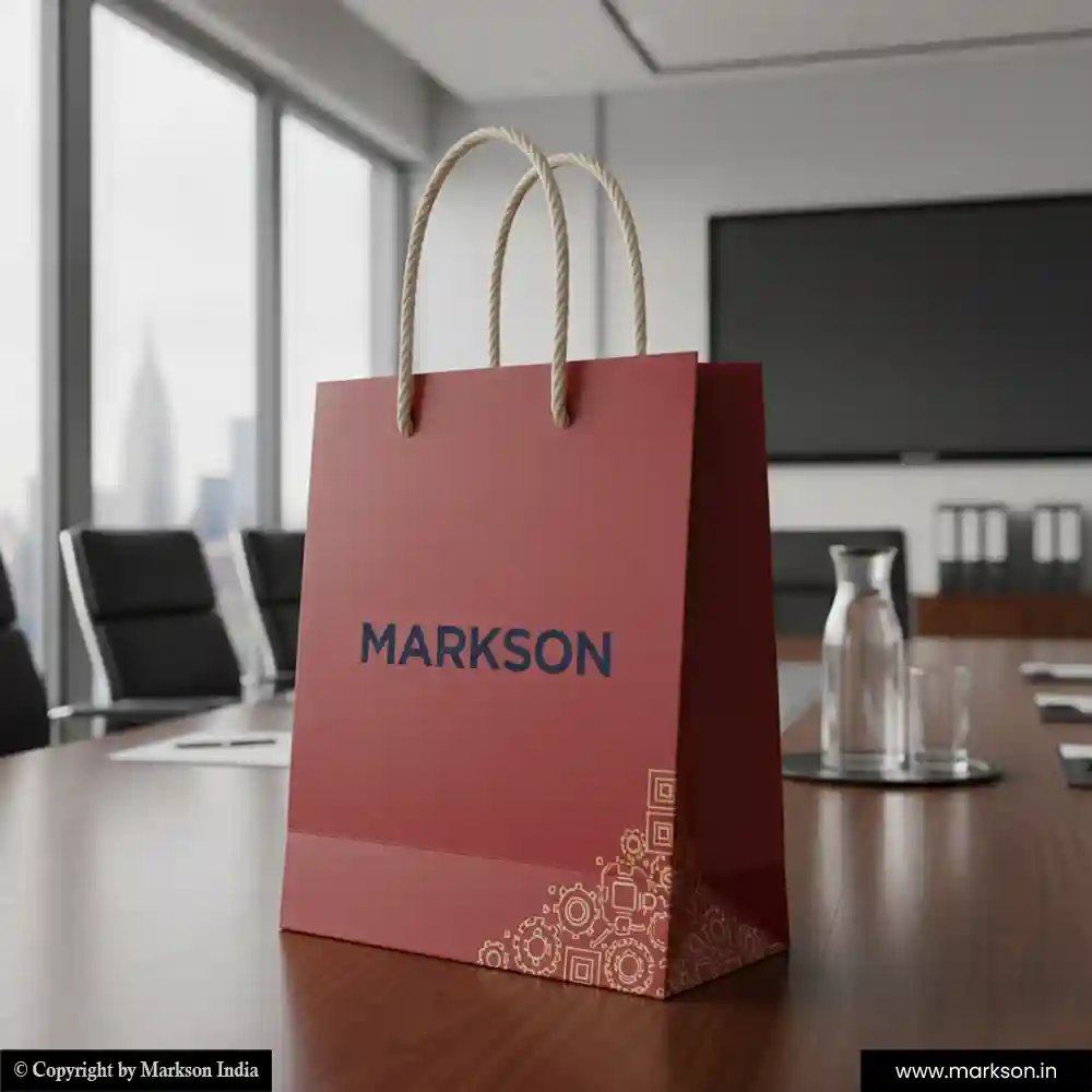 New A4 Paper Bags with Twisted PP Handle Printing Online Markson India
