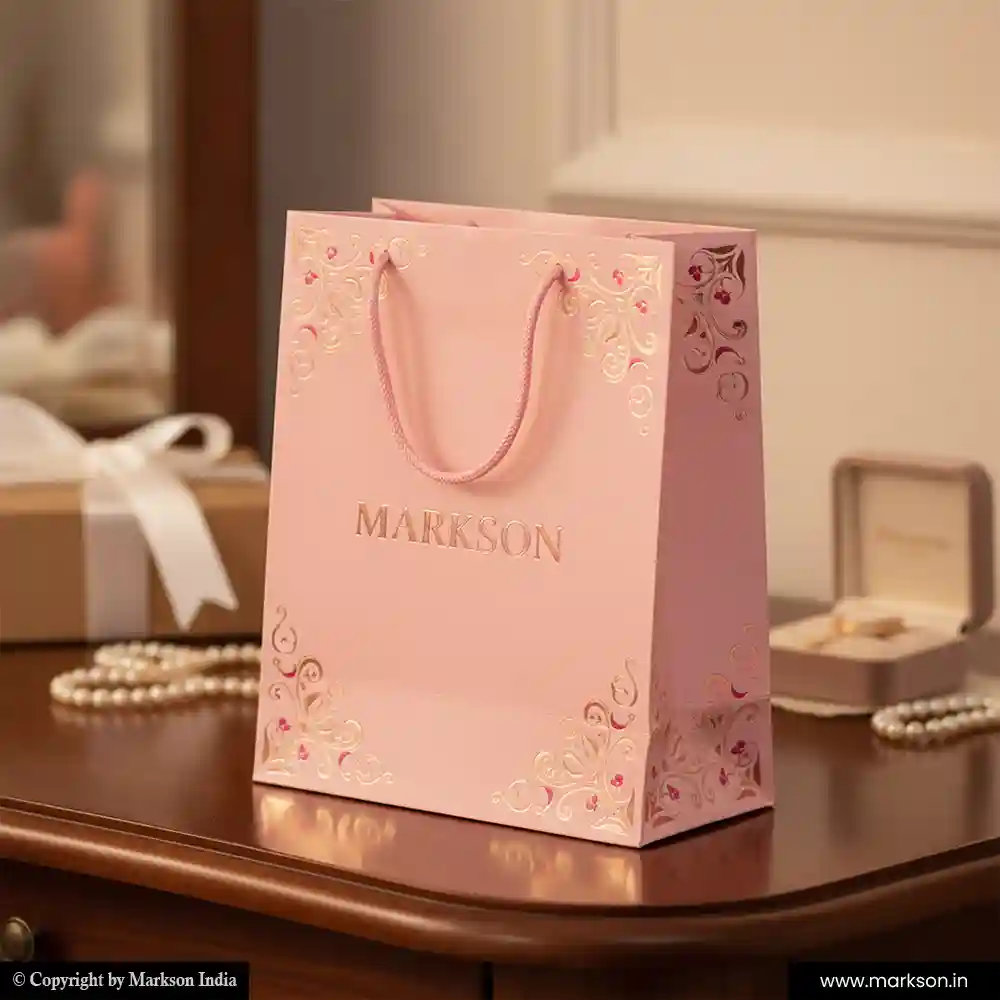 New A5 Paper Bags with Cotton Rope Handle Printing Online Markson India