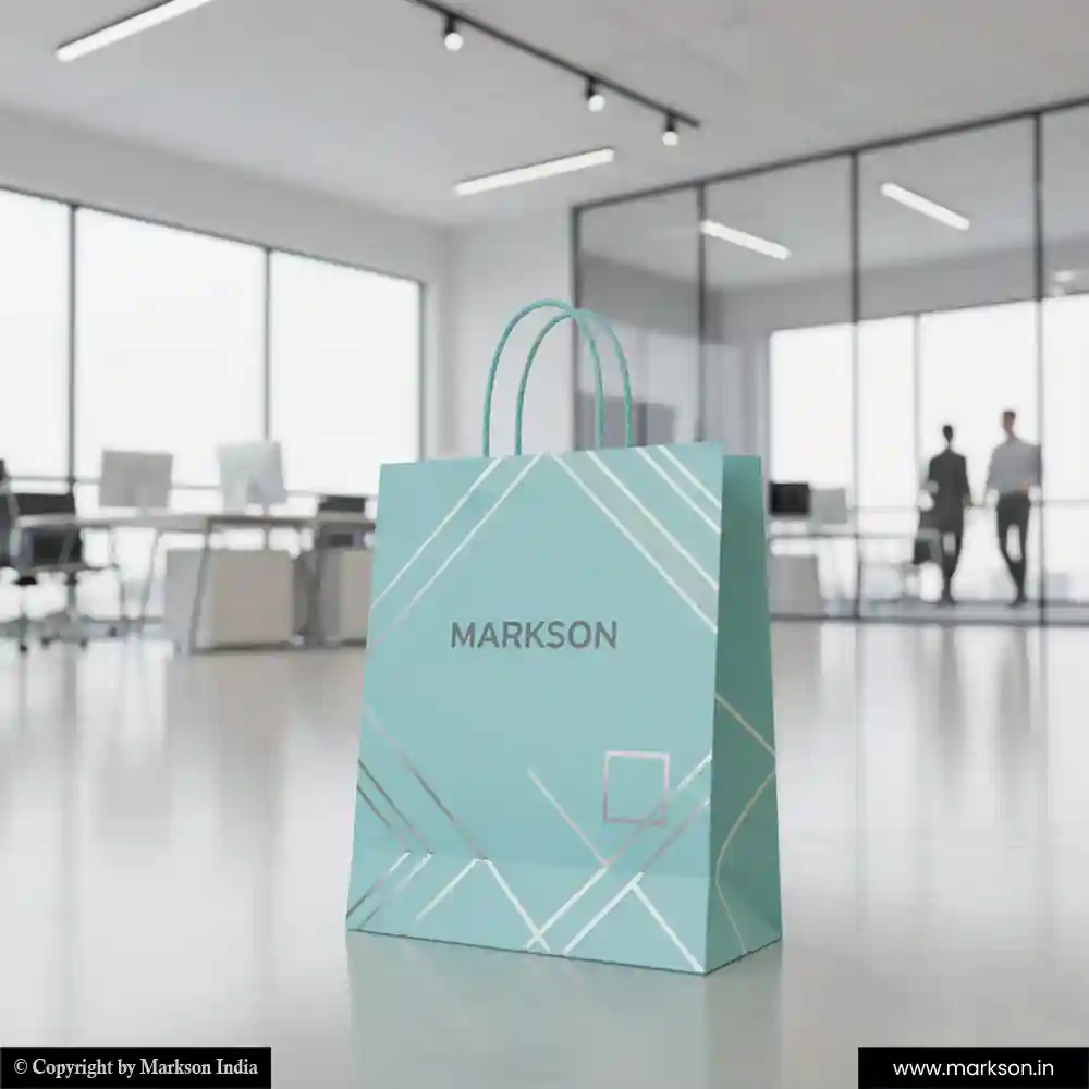 New A5 Paper Bags with Twisted PP Handle Printing Online Markson India