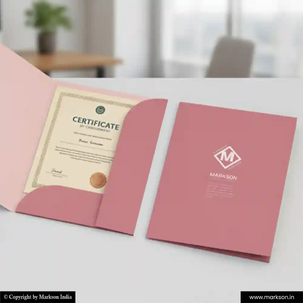 New Certificate File Folders with Two Flap Templeat Free Designs Markson India