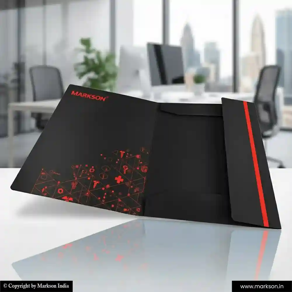 New Corporate File Folders with Three Flap Templeat Free Designs Markson India