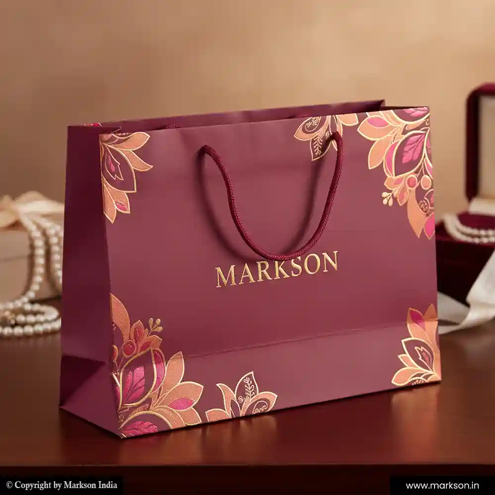 New Custom Paper Bags with Cotton Rope Handle Printing Online Markson India