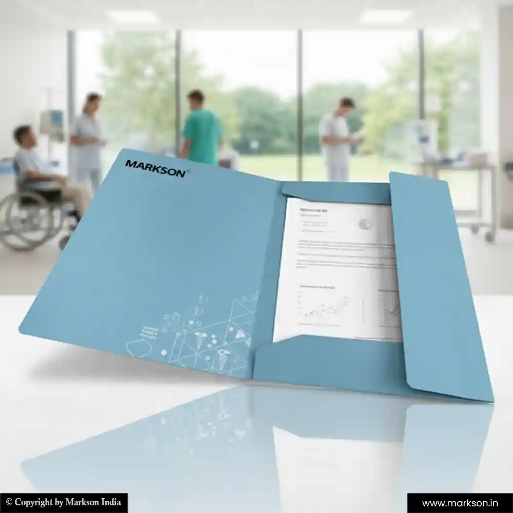 New Document File Folders with Three Flap Templeat Free Designs Markson India