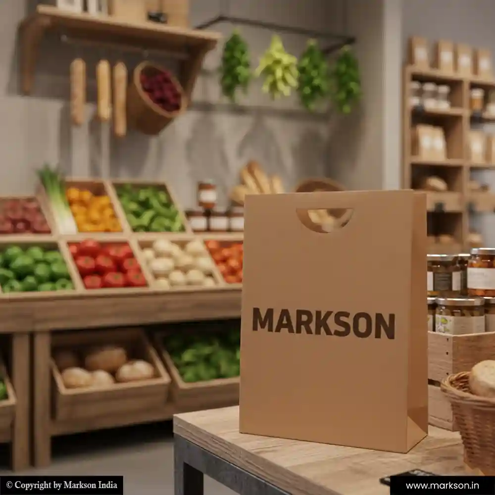 New Eco Friendly Paper Bags with Die Cut Handle Printing Online Markson India