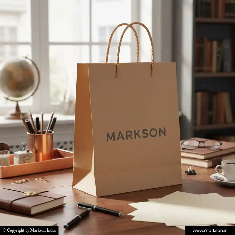 New Eco Friendly Paper Bags with Rope Handle Printing Online Markson India