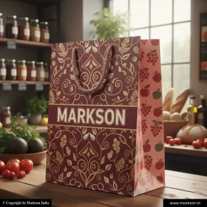 New Grocery Paper Bags with Rope Handle Printing Online Markson India
