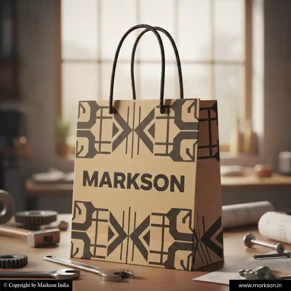 New Kraft Paper Bags with Cotton Rope Handle Printing Online Markson India