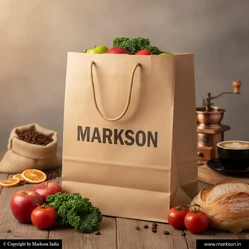 New Kraft Paper Bags with Rope Handle Printing Online Markson India