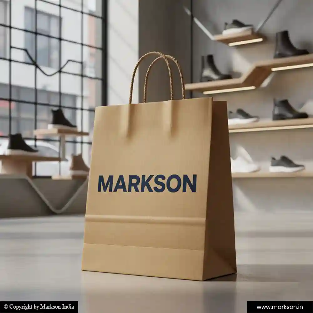 New Kraft Paper Bags with Twisted PP Handle Printing Online Markson India