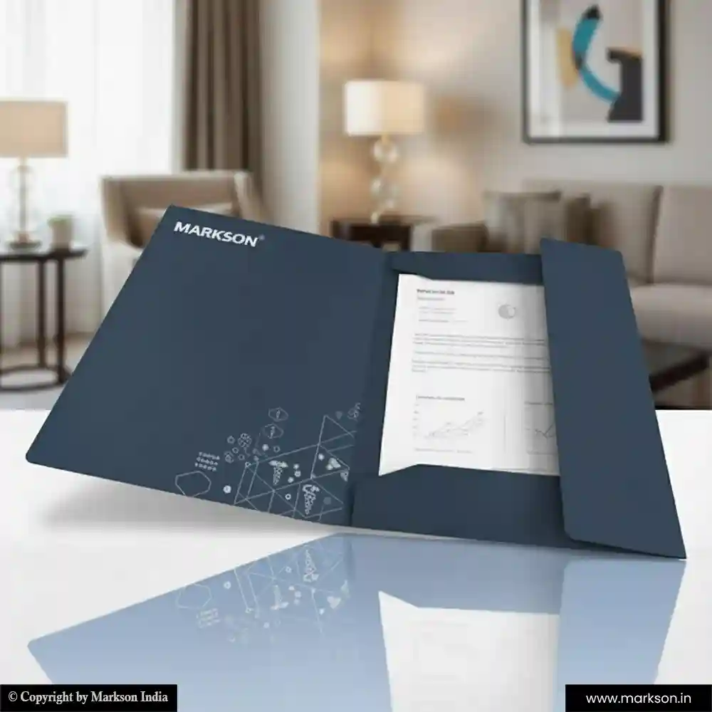 New Laminated File Folders with Three Flap Templeat Free Designs Markson India