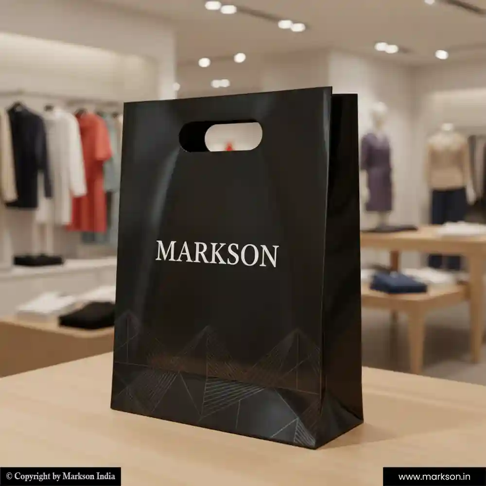 New Laminated Paper Bags with Die Cut Handle Printing Online Markson India
