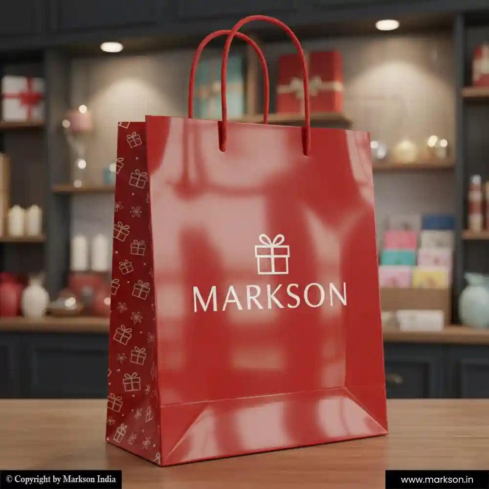 New Laminated Paper Bags with Twisted PP Handle Printing Online Markson India
