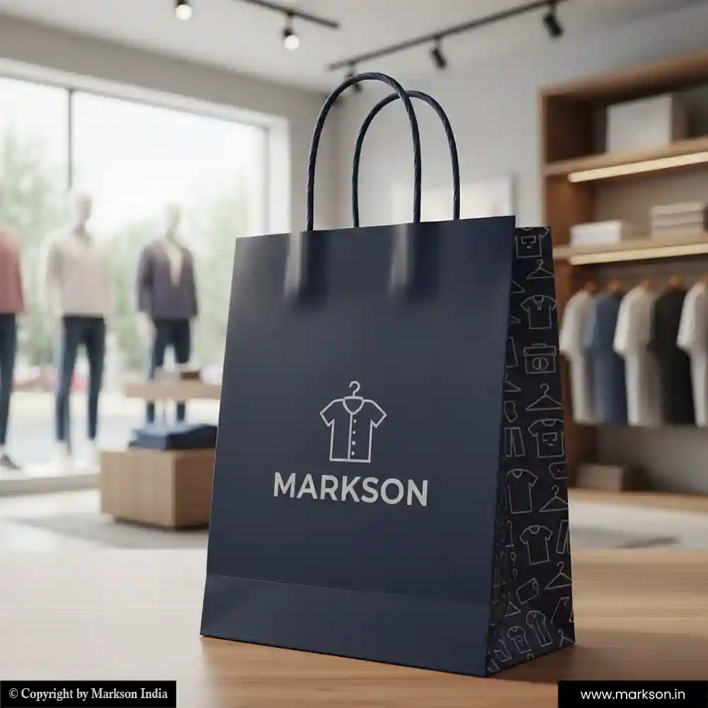 New Multicolour Paper Bags with Twisted PP Handle Printing Online Markson India