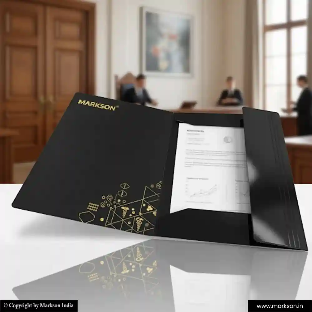 New Premium File Folders with Three Flap Templeat Free Designs Markson India