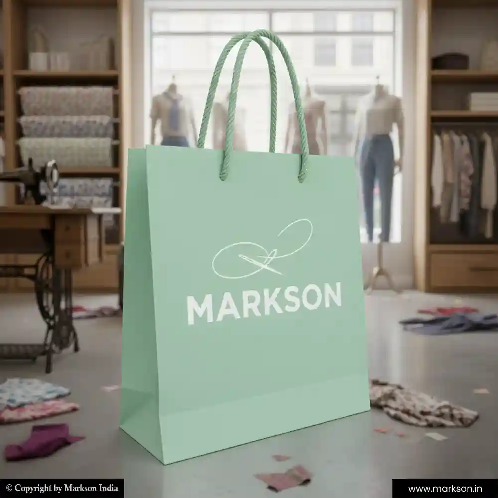 New Printed Paper Bags with Cotton Rope Handle Printing Online Markson India