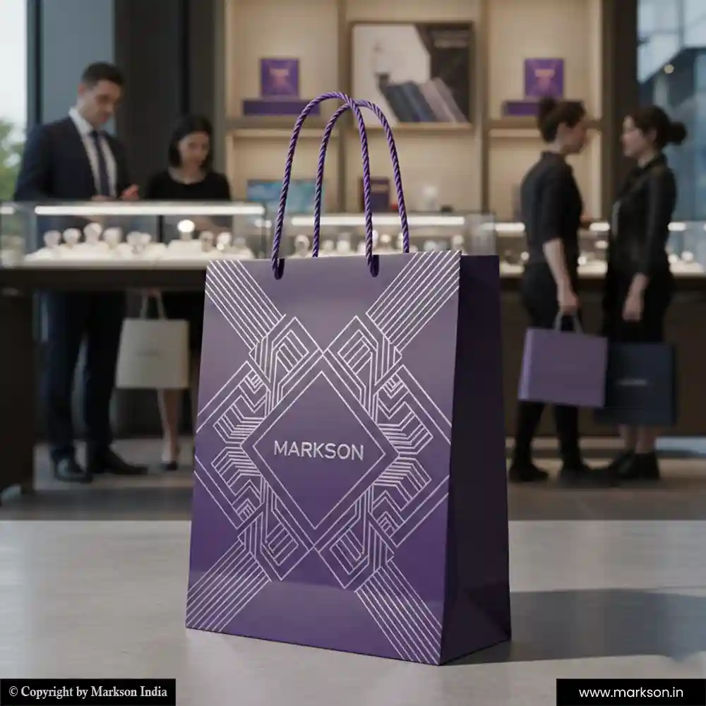 New Printed Paper Bags with Rope Handle Printing Online Markson India