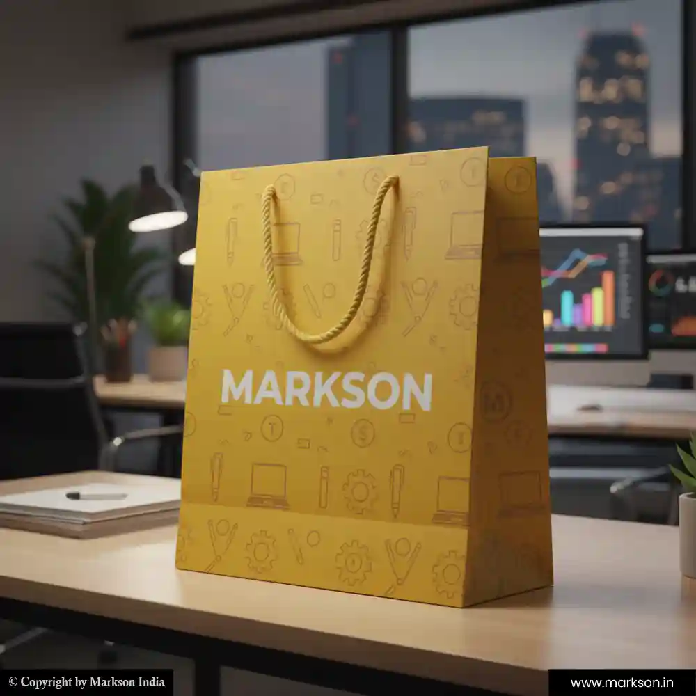 New Promational Paper Bags with Rope Handle Printing Online Markson India