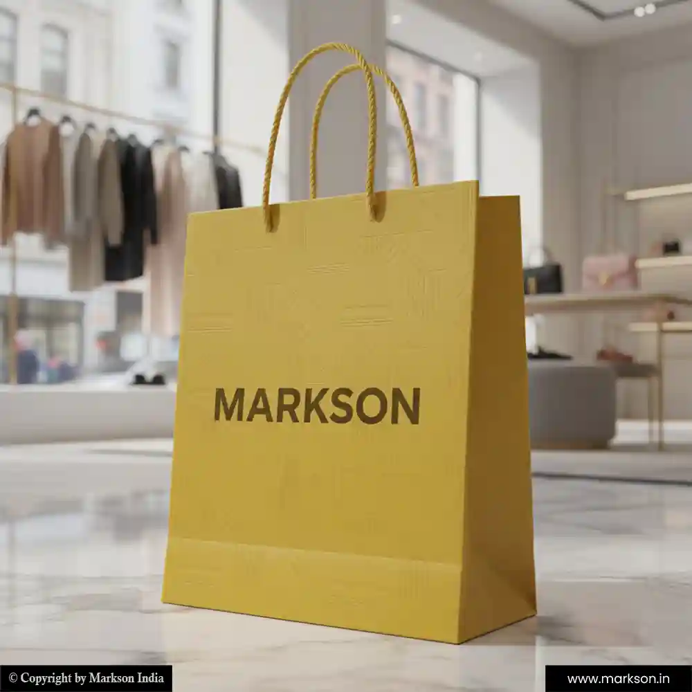 New Shopping Paper Bags with Cotton Rope Handle Printing Online Markson India