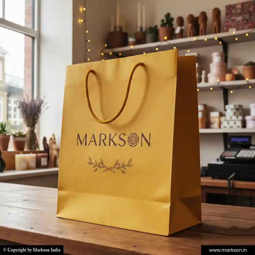 New Standard Paper Bags with Cotton Rope Handle Printing Online Markson India