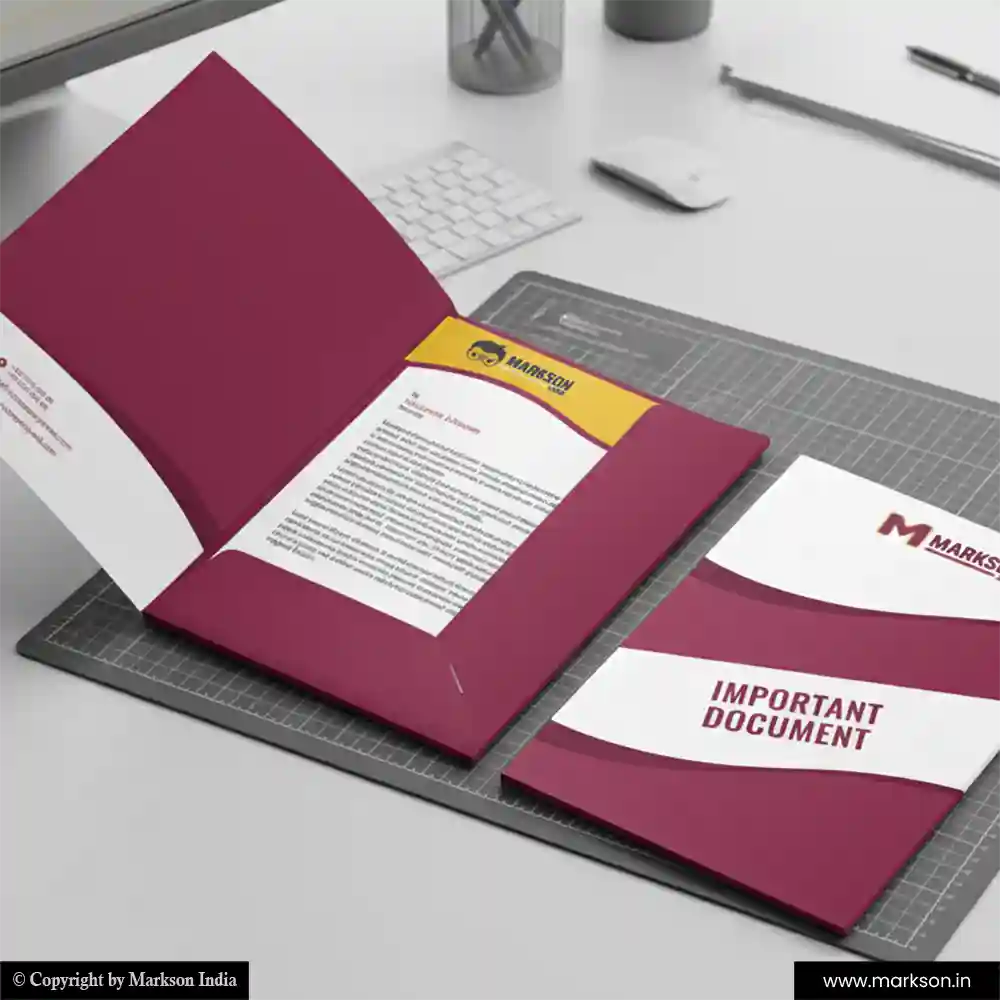 Top Corporate File Folders with Two Flap Online Printing Services Markson India