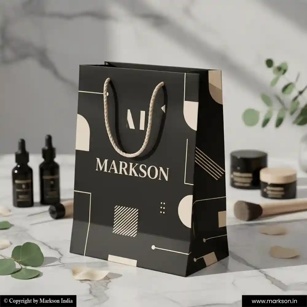 Top Cosmetic Paper Bags with Rope Handle Printing Online Markson India