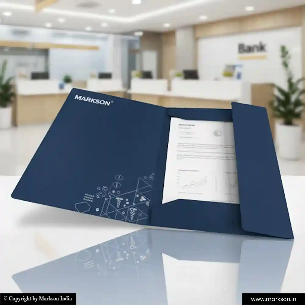 Top Personlized File Folders with Three Flap Online Printing Services Markson India