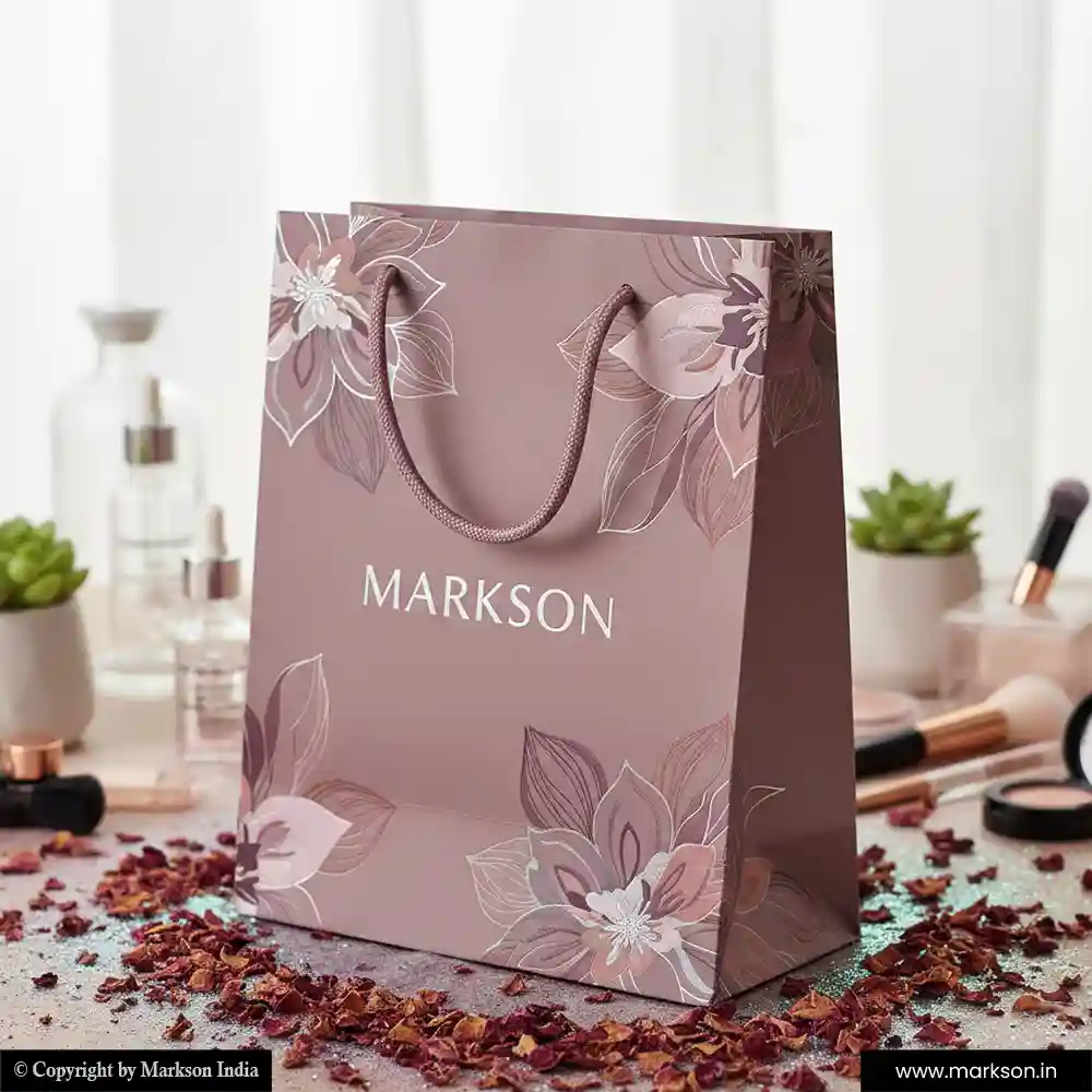 Unique A5 Paper Bags with Cotton Rope Handle Mockup Design Markson India