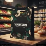 Grocery Paper Bags With Die Cut Handle 3 Unique Grocery Paper Bags With Die Cut Handle Mockup Design Markson India