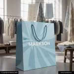 Unique Multicolour Paper Bags With Cotton Rope Handle Mockup Design Markson India