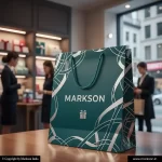 Unique Multicolour Paper Bags With Rope Handle Mockup Design Markson India