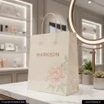 Unique Premium Design Paper Bags With Twisted Pp Handle Mockup Design Markson India