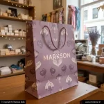 Printed Cotton Rope Paper Bags 3 Unique Printed Paper Bags With Cotton Rope Handle Mockup Design Markson India