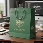 Printed Paperhandle Bags With Twisted Pp 2 Unique Printed Paper Bags With Twisted Pp Handle Mockup Design Markson India
