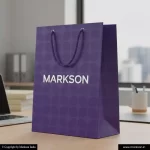 Unique Promational Paper Bags With Rope Handle Mockup Design Markson India