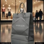 Unique Shopping Paper Bags With Cotton Rope Handle Mockup Design Markson India