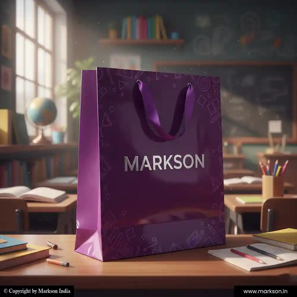 Best Laminated Paper Bags with Ribbon Handle Printing Services Markson India