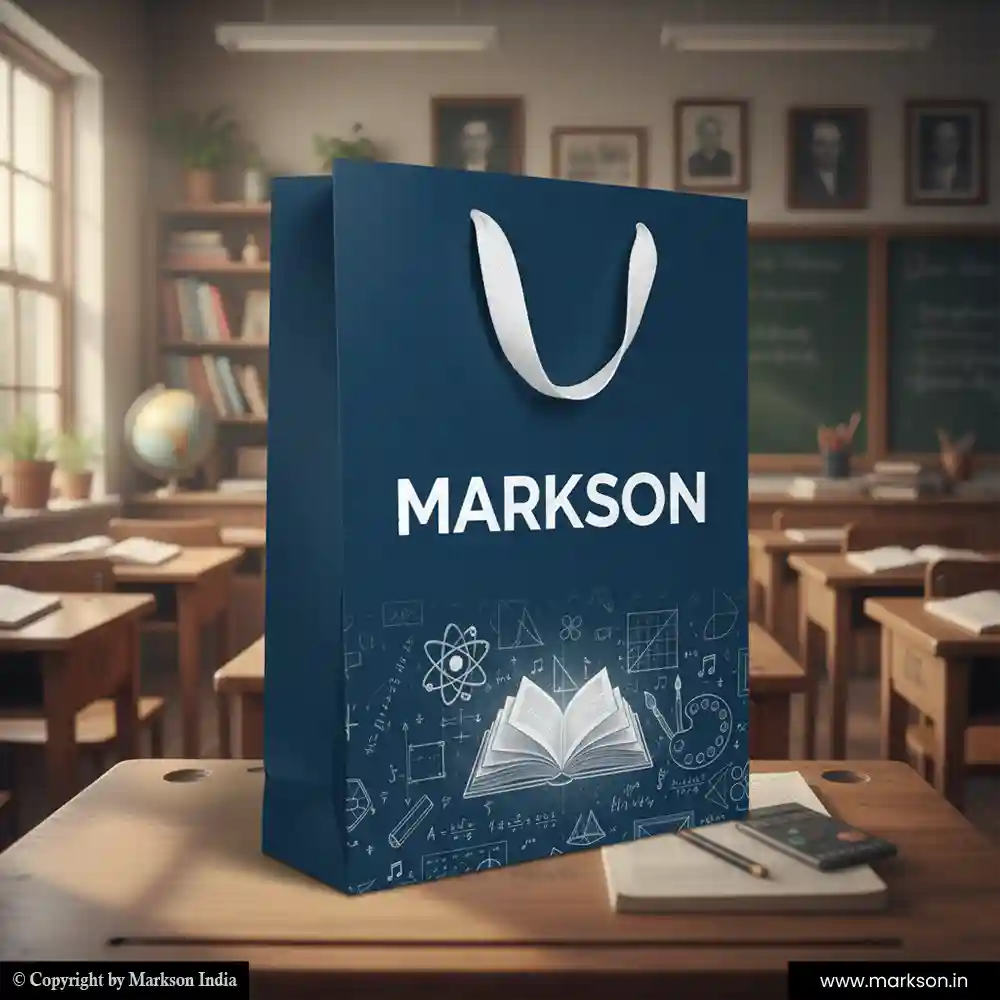 Best Personalised Paper Bags With Ribbon Handle Printing Services Markson India