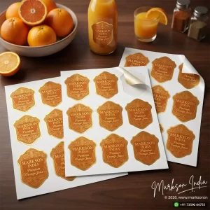 Beverages Die Cut Label Stickers Sheets Printing Services Markson India