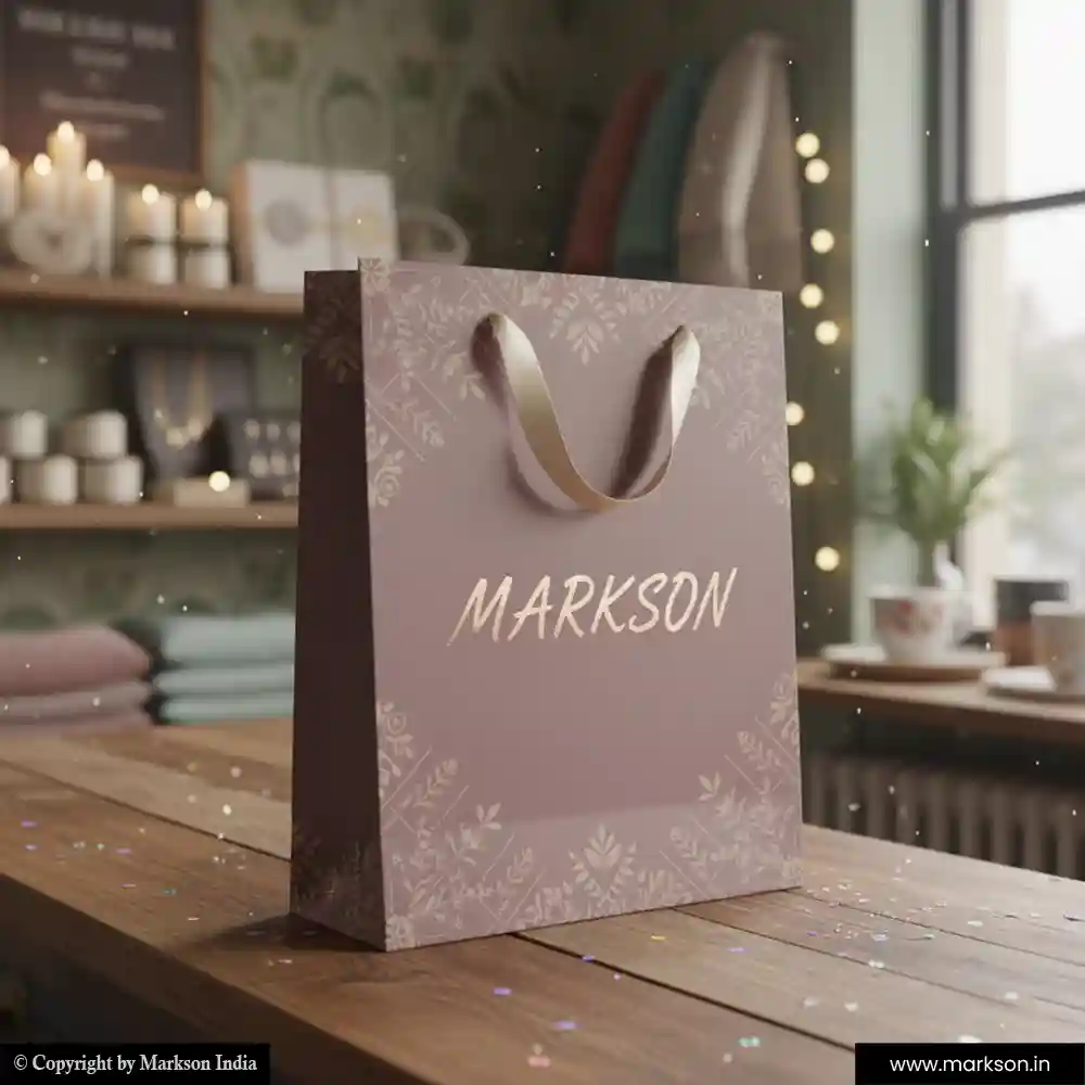 Buy Laminated Paper Bags with Ribbon Handle Designing Near Me Markson India