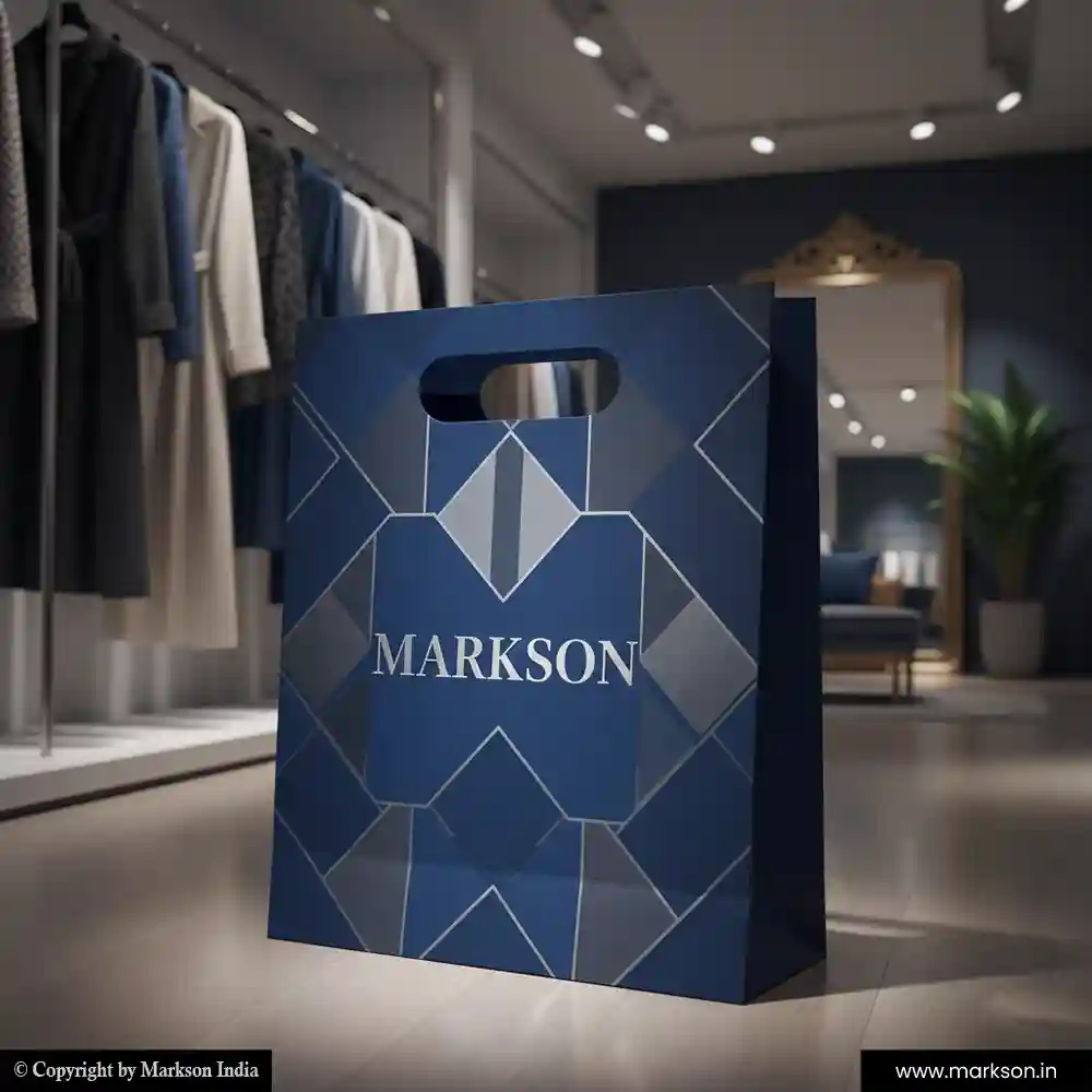 Buy Multicolour Paper Bags with Die Cut Handle Designing Near Me Markson India