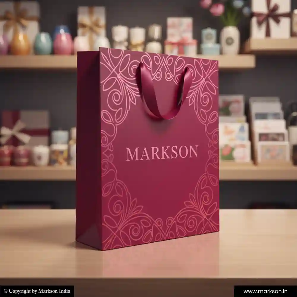 Buy Multicolour Paper Bags with Ribbon Handle Designing Near Me Markson India