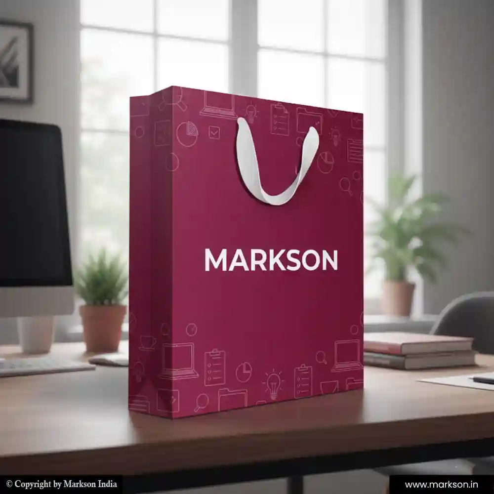 Buy Personalised Paper Bags with Ribbon Handle Designing Near Me Markson India
