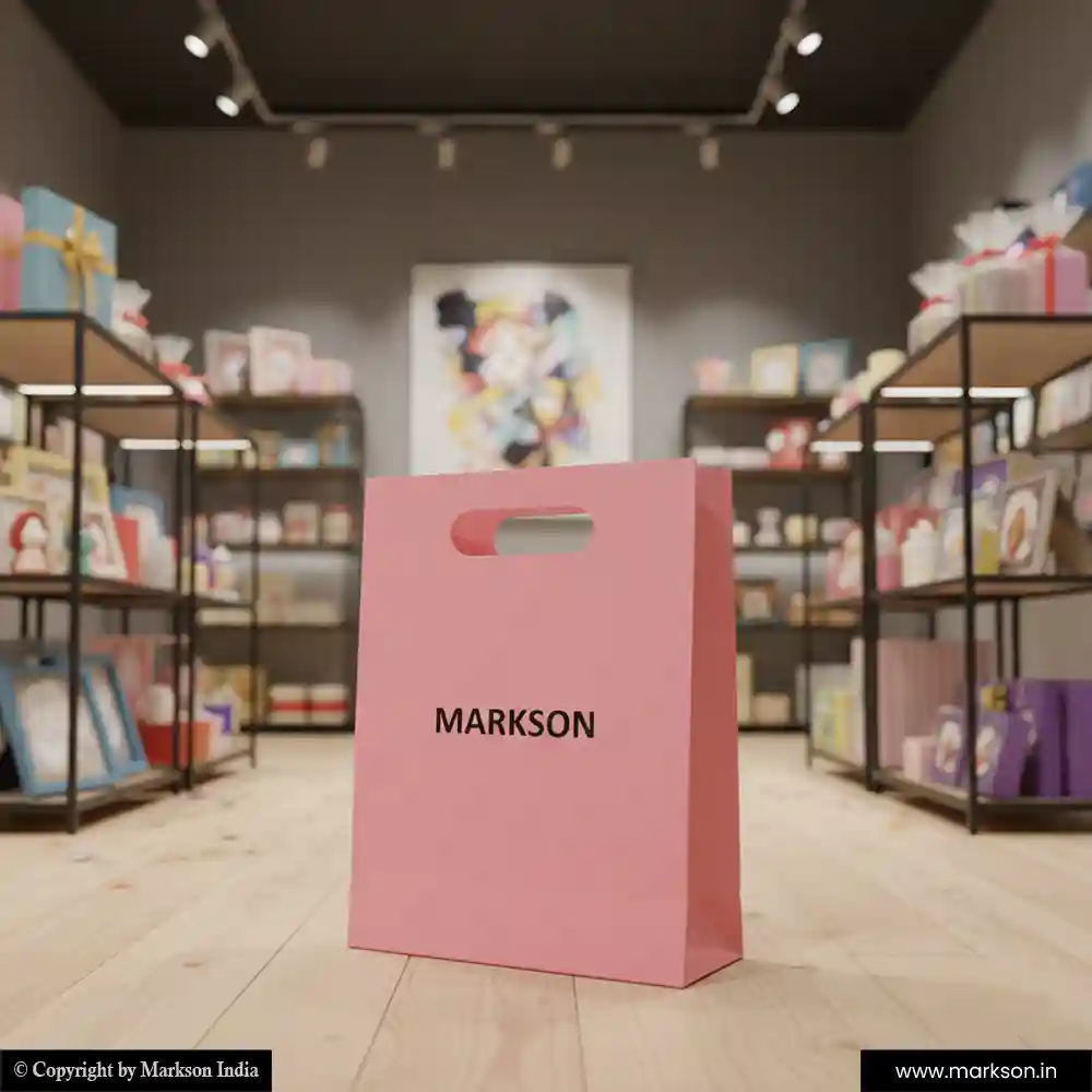 Buy Plain Paper Bags with Die Cut Handle Designing Near Me Markson India