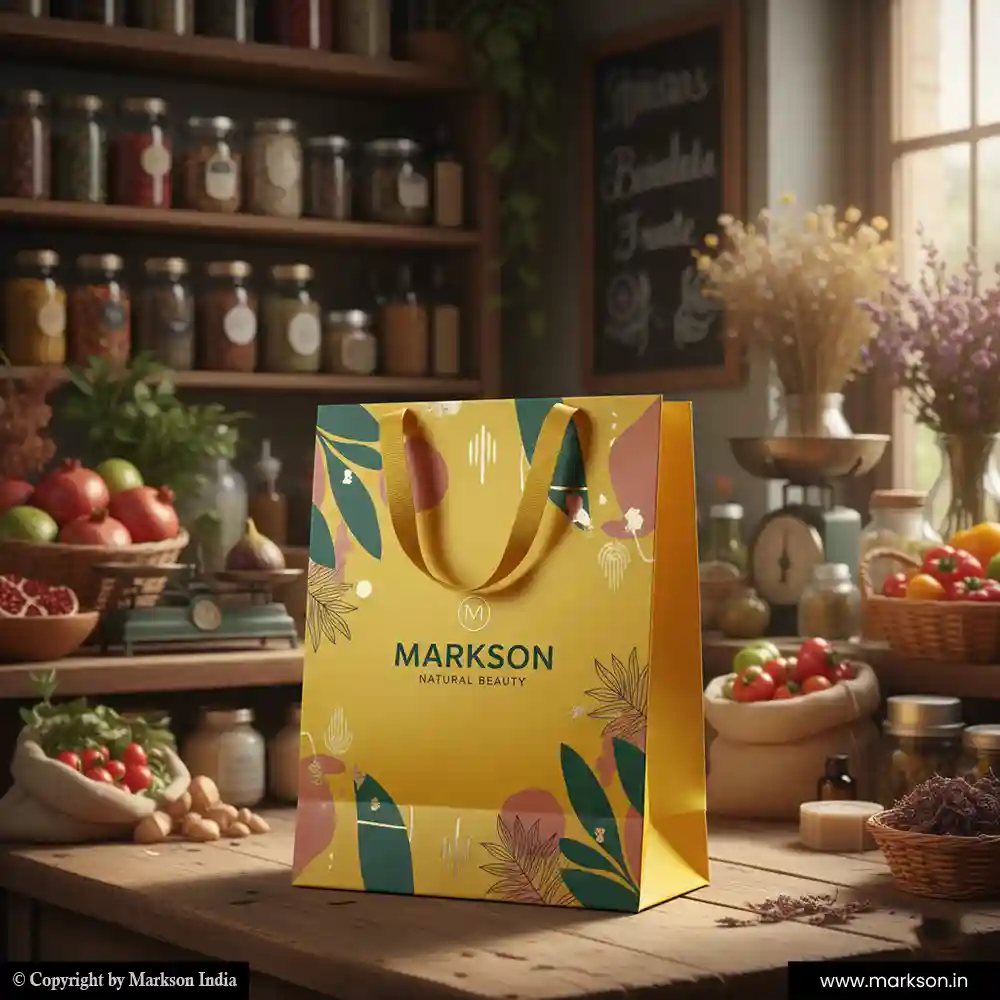 Buy Premium Design Paper Bags with Ribbon Handle Designing Near Me Markson India