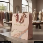 Shopping Paper Bags With Ribbon Handle 3 Buy Shopping Paper Bags With Ribbon Handle Designing Near Me Markson India