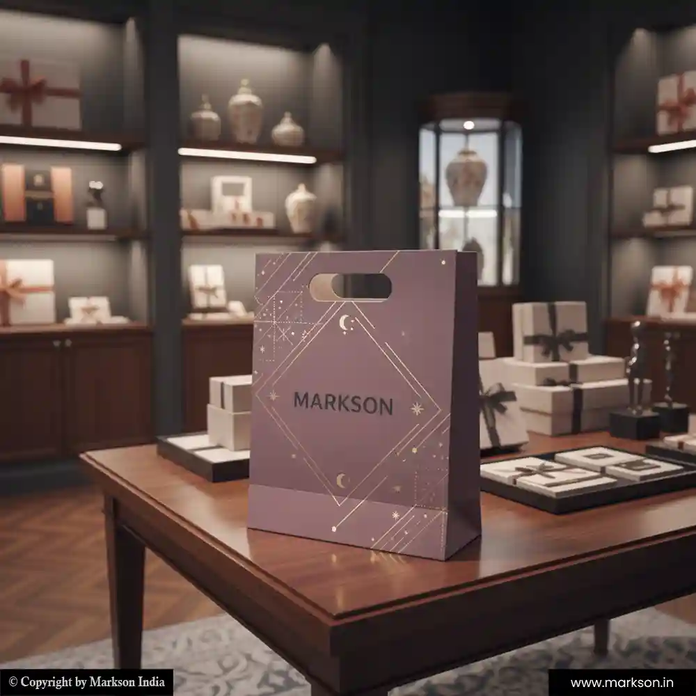 Buy Standard Paper Bags with Die Cut Handle Designing Near Me Markson India
