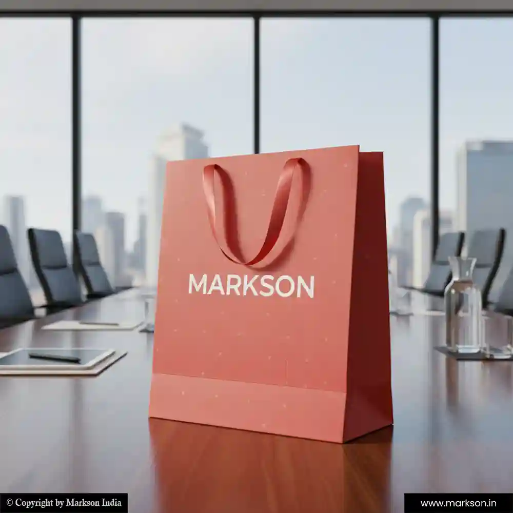 Buy Standard Paper Bags with Ribbon Handle Designing Near Me Markson India