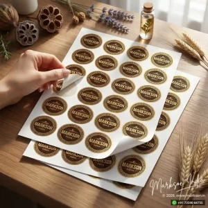 Custom Oval Label Stickers Sheets Printing Services Markson India