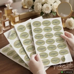 Laminated Oval Label Stickers Sheets Printing Online Markson India