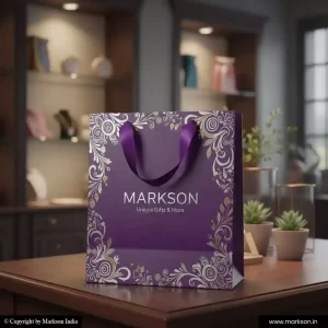 New Gift Paper Bags With Ribbon Handle Printing Online Markson India